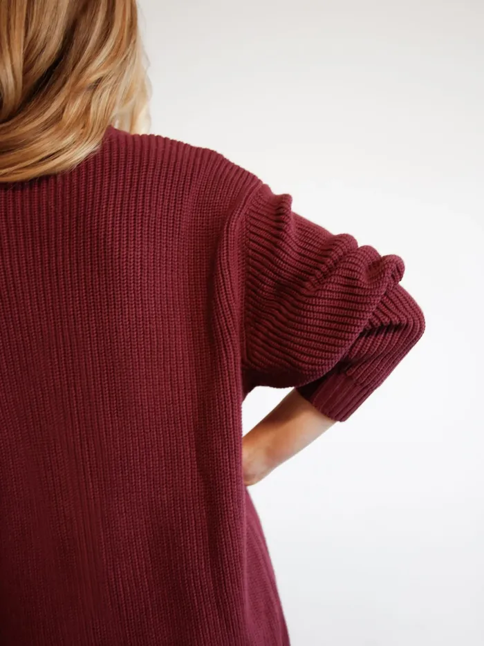 Women Alexandria Tunic Sweater Berry Sweaters Able
