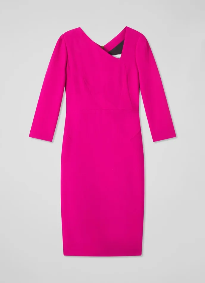 Women Alexis Pink Wool Crepe Shift Dress Orchid LKBennett Dresses Women Alexis Pink Wool Crepe Shift Dress Orchid LKBennett Dresses