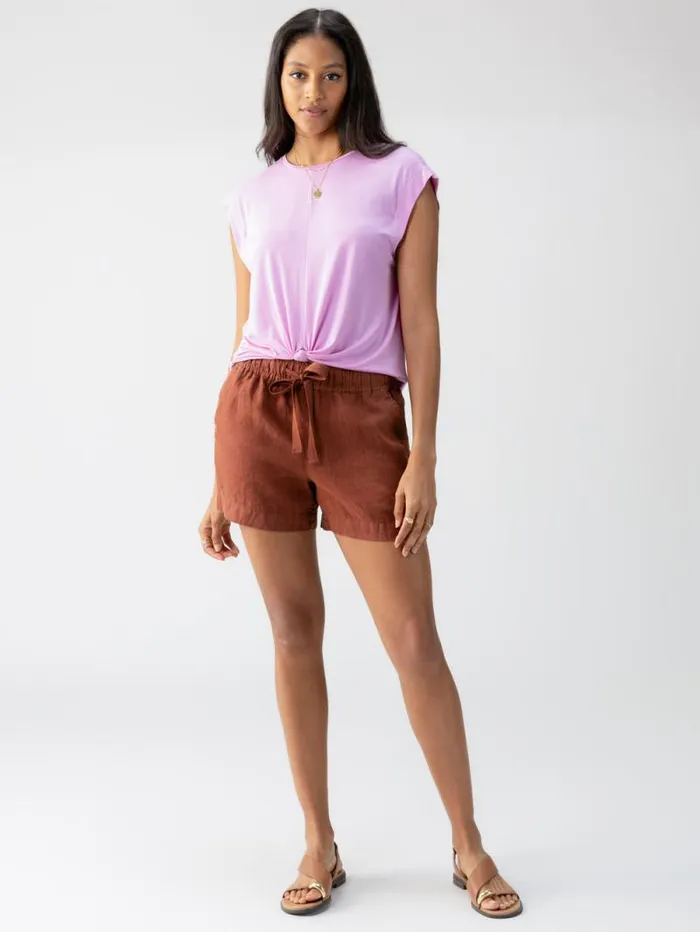 Women Always Linen Standard Rise Short Rich Clay Sanctuary Clothing Shorts