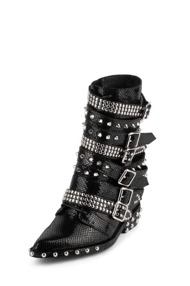 Women Ankle To Mid Jeffrey Campbell DRACOSTUD White Silver