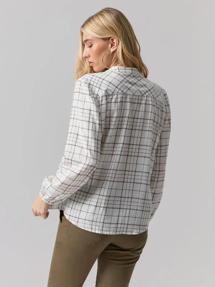 Women As You Are Button Front Shirt Graphic Windowpane Sanctuary Clothing Tees and Tops
