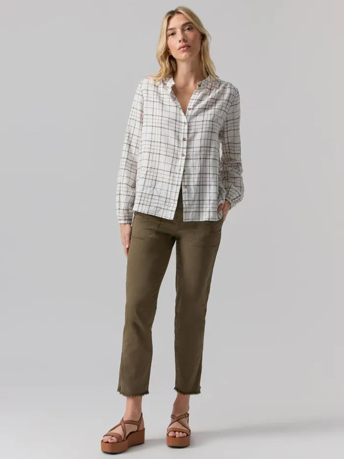 Women As You Are Button Front Shirt Graphic Windowpane Sanctuary Clothing Tees and Tops