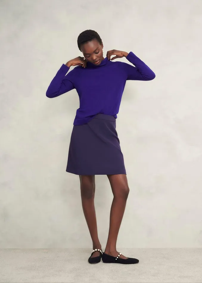 Women Audrey Wool Cashmere Jumper Cobalt Blue Hobbs Jumpers and Cardigans