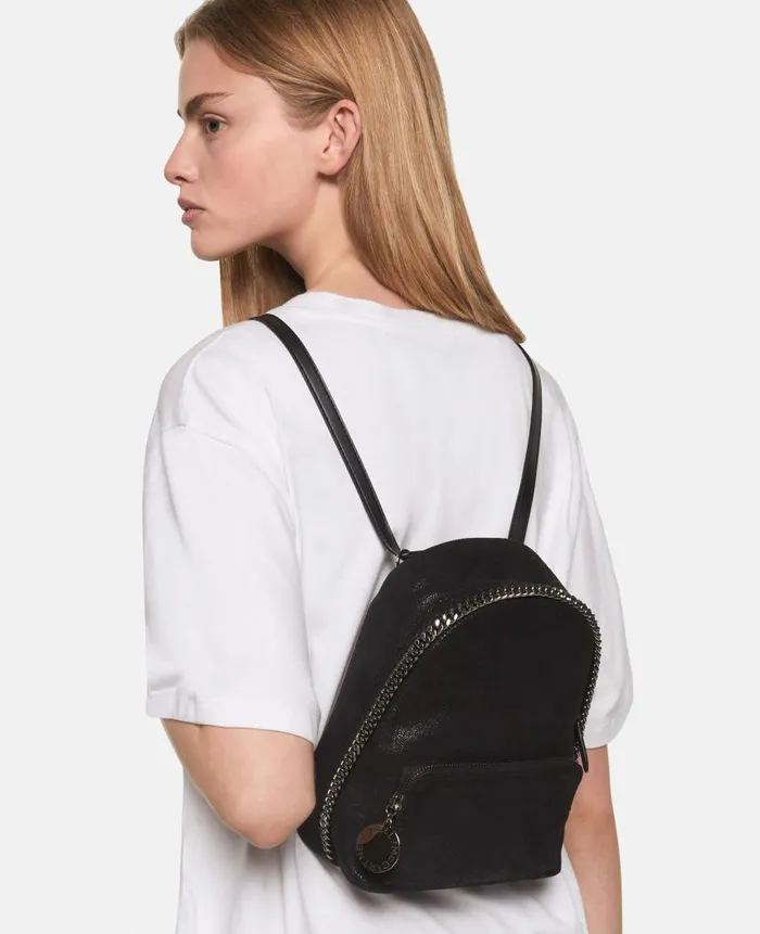 Women Backpacks Stella McCartney Falabella Mini Backpack Midnight Black