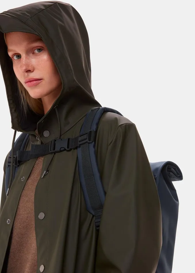 Women Backpacks Whistles Navy Rains Rolltop Back Pack