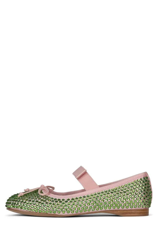 Women Ballet Flats Jeffrey Campbell PRIMAJ Red Satin Red