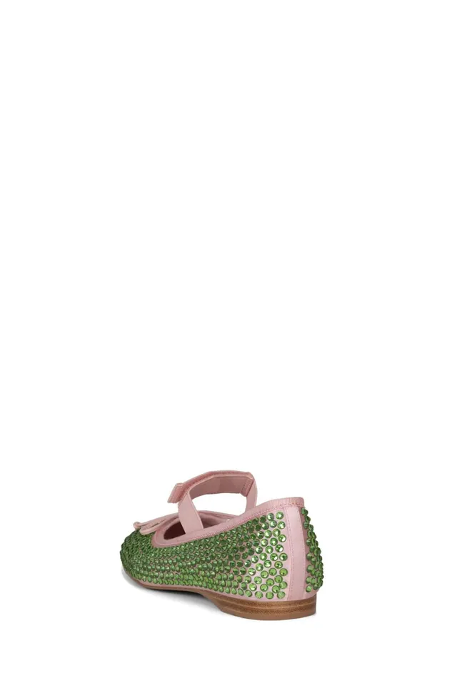 Women Ballet Flats Jeffrey Campbell PRIMAJ Red Satin Red