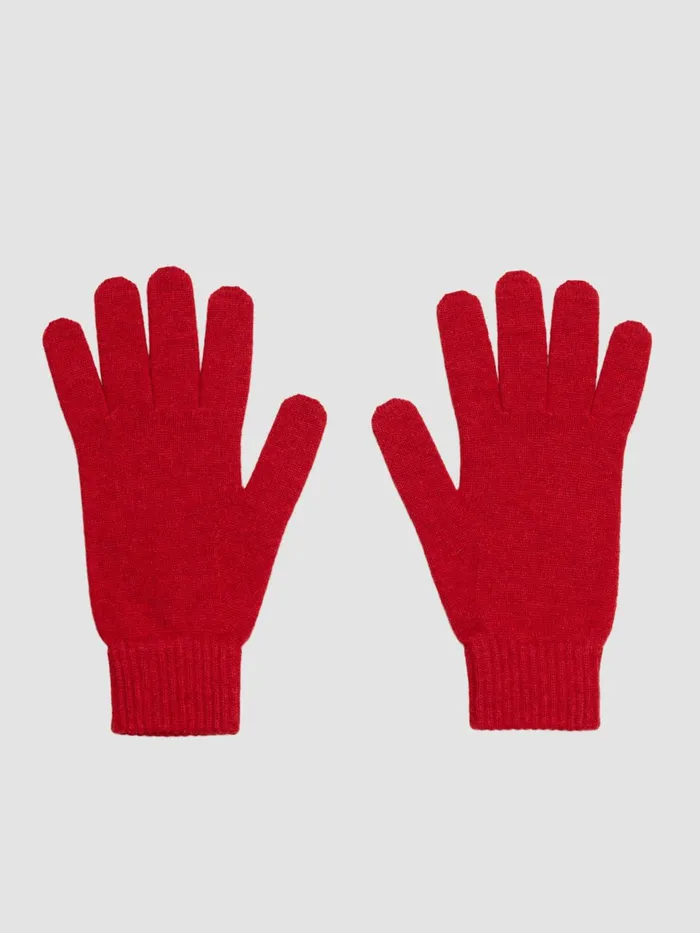 Women Begg X Co Gloves Shaded Gloves Cashmere Gloves Dark Red