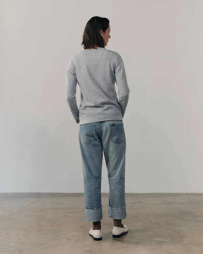 Women Begg X Co Polos and TShirts Luxe Cashmere TShirt Feather Grey