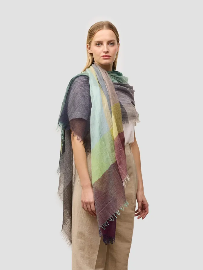 Women Begg X Co Scarves Filigree Nora Super Lightweight Cashmere Scarf Kelp Zest Women Begg X Co Scarves Filigree Nora Super Lightweight Cashmere Scarf Kelp Zest
