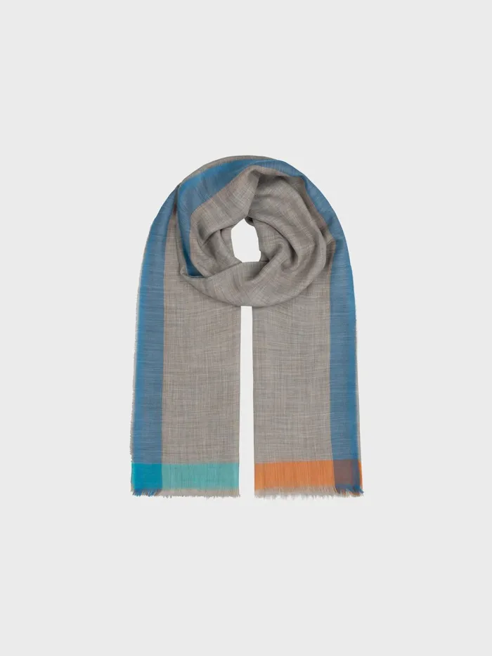 Women Begg X Co Scarves Wispy Peploe Superfine Cashmere Scarf Dark Grey Teal