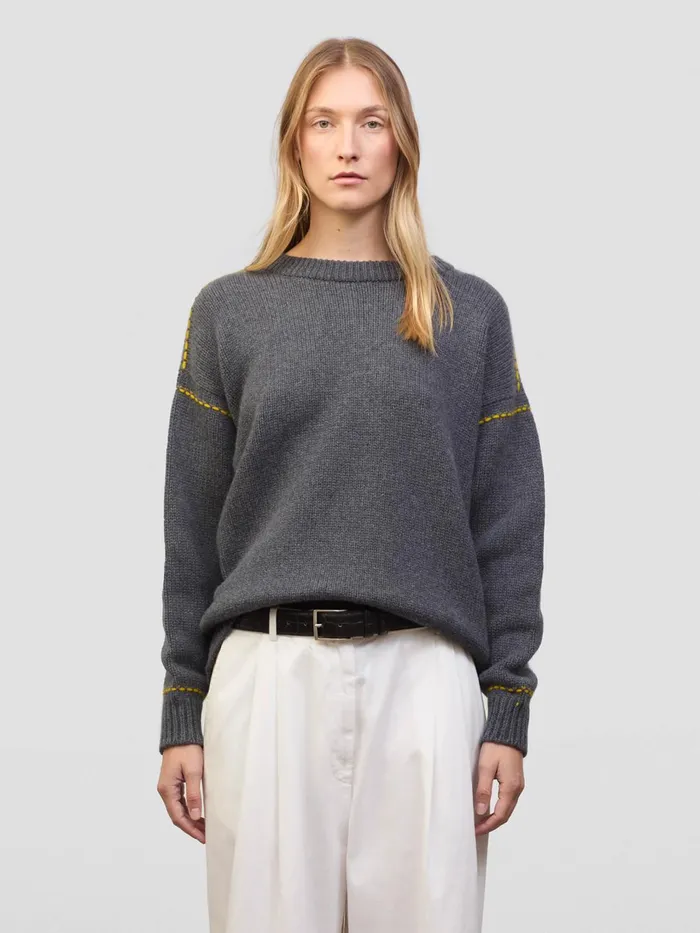 Women Begg X Co Sweaters Chitose Cashmere Sweater Titanium Tumeric