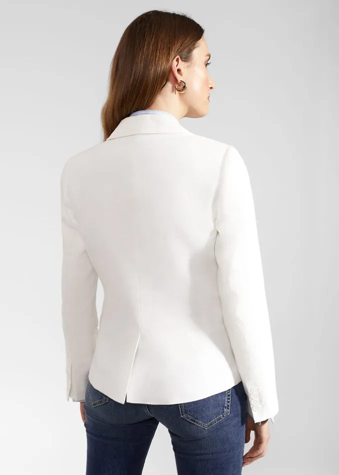 Women Blake Linen Jacket Ivory Hobbs Coats and Jackets