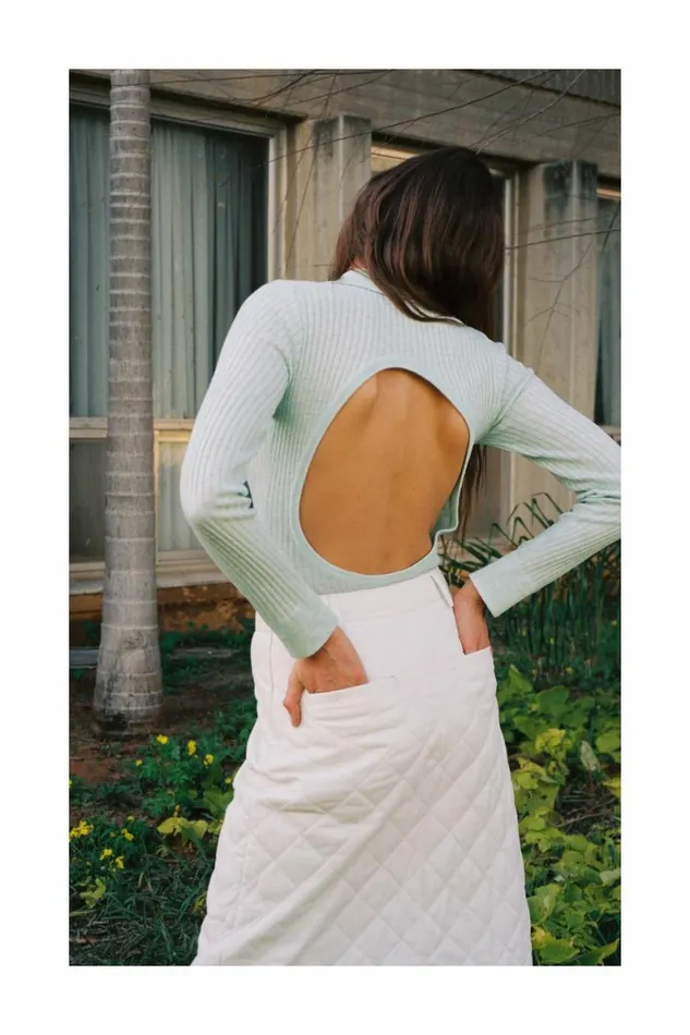 Women Bodysuits DODO BAR OR Pollie Bodysuit Light Blue