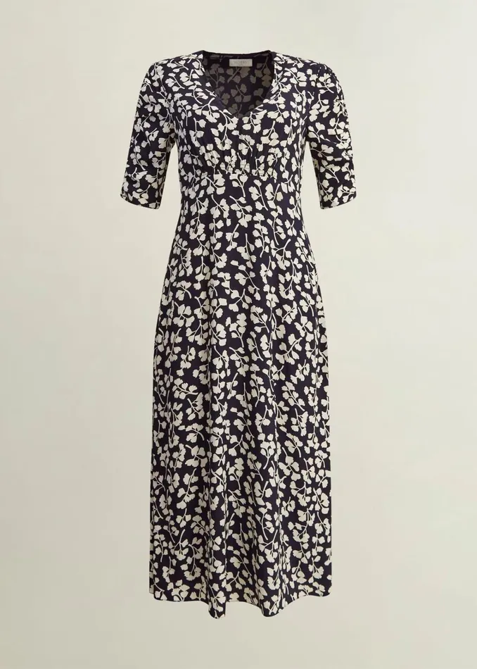 Women Bonnie Dress Navy Cream Hobbs Dresses and Jumpsuits