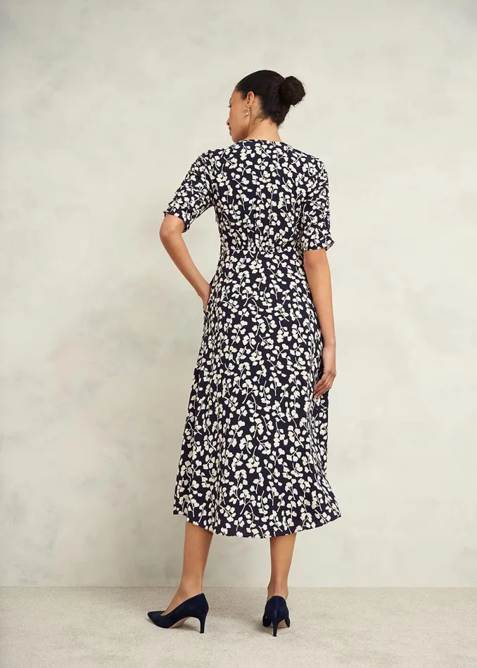 Women Bonnie Dress Navy Cream Hobbs Dresses and Jumpsuits