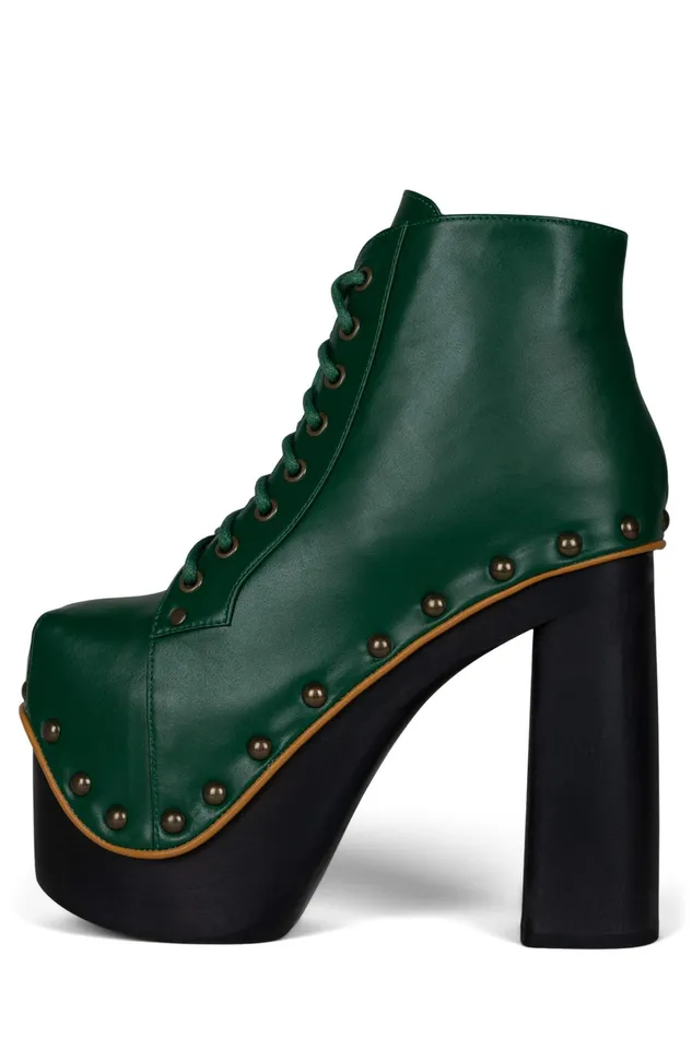 Women Boot Jeffrey Campbell GIANTLITA Green Yellow