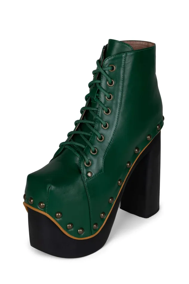Women Boot Jeffrey Campbell GIANTLITA Green Yellow