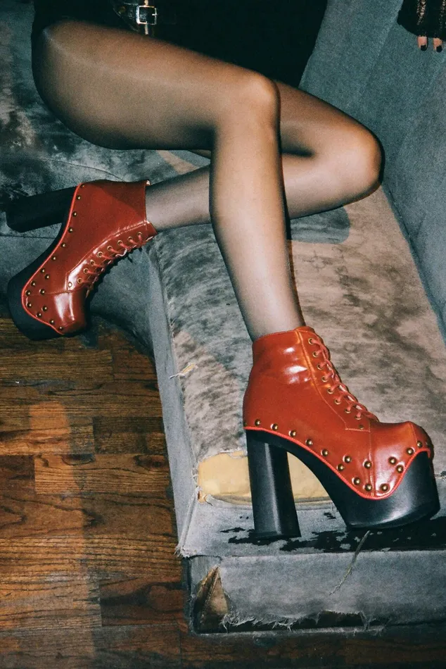 Women Boot Jeffrey Campbell GIANTLITA Green Yellow