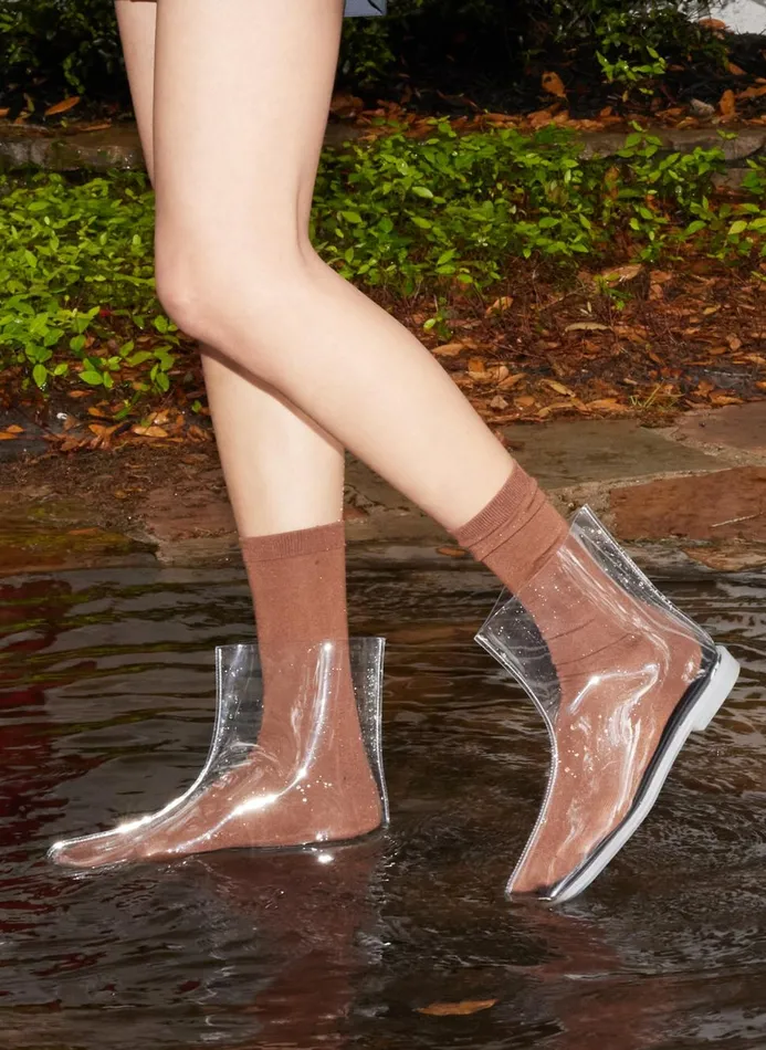 Women Boots Tibi Baby Rain Bootie Clear