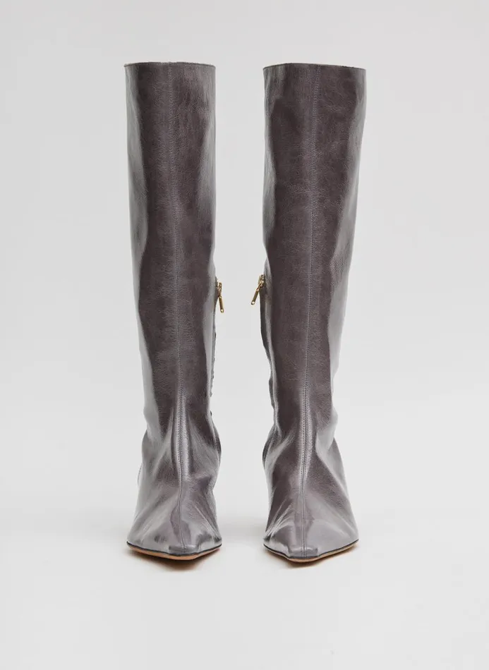 Women Boots Tibi Boris Boot Ash Grey