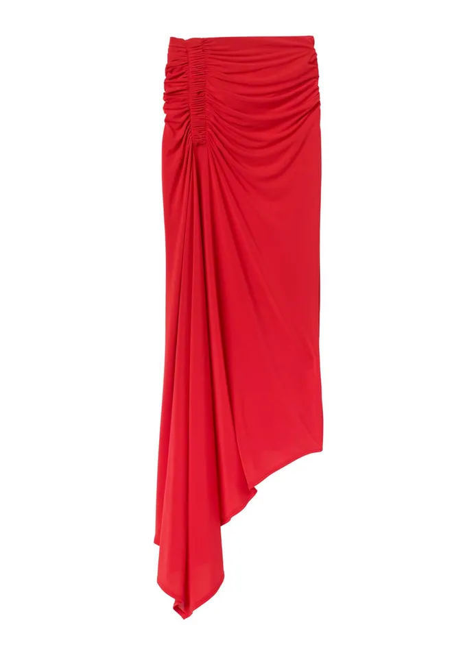 Women Bottoms ALC Adeline Jersey Midi Skirt Ruby