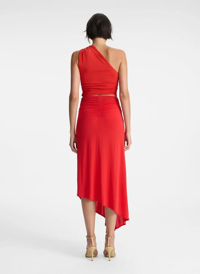 Women Bottoms ALC Adeline Jersey Midi Skirt Ruby