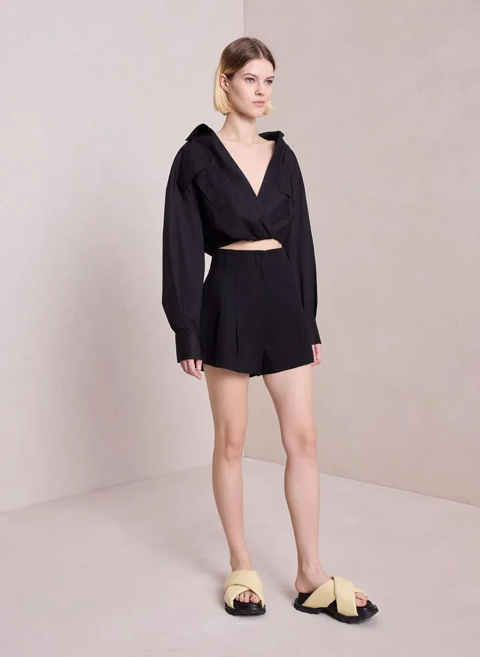 Women Bottoms ALC Bennett Linen Short Black