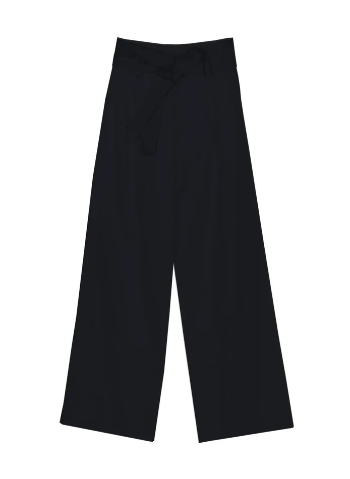 Women Bottoms ALC Emily Cotton Linen Pant Black