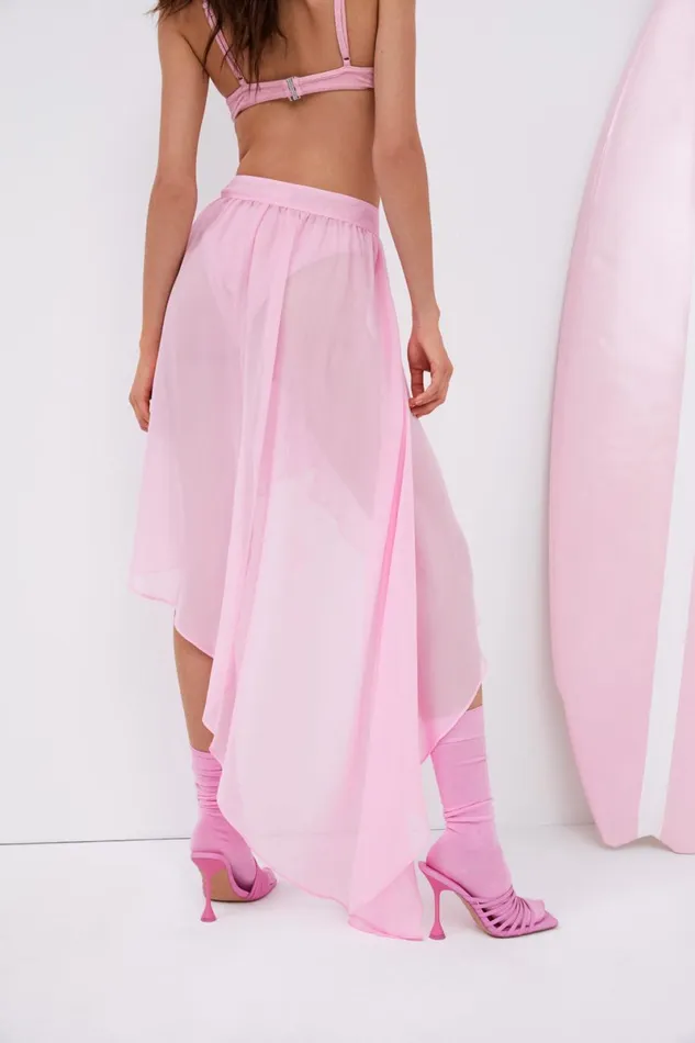 Women Bottoms For Love and Lemons Bailey Coverup Skirt Pink