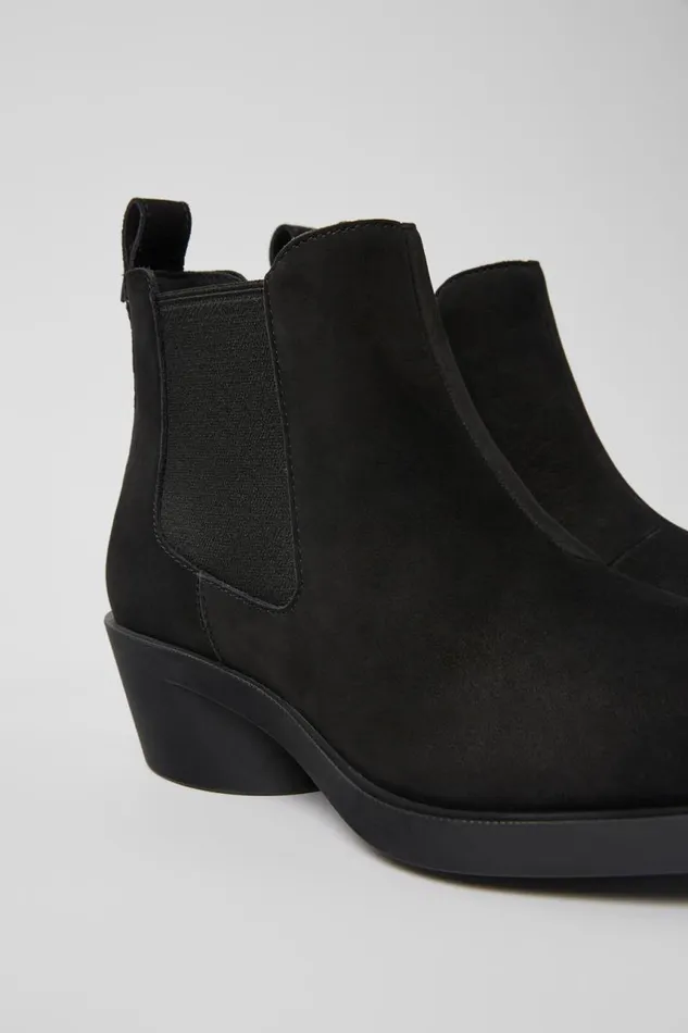 Women Camper Ankle Boots Bonnie Black Nubuck Ankle Boots