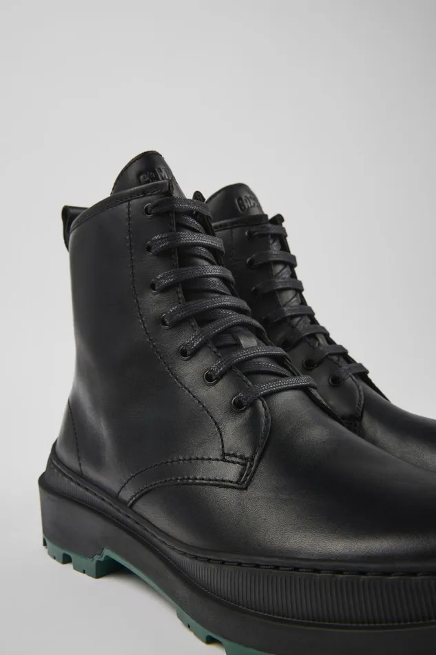 Women Camper Ankle Boots Brutus Trek MICHELIN Black Leather Boots