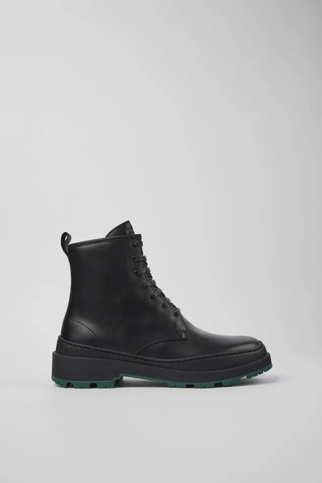 Women Camper Ankle Boots Brutus Trek MICHELIN Black Leather Boots Women Camper Ankle Boots Brutus Trek MICHELIN Black Leather Boots