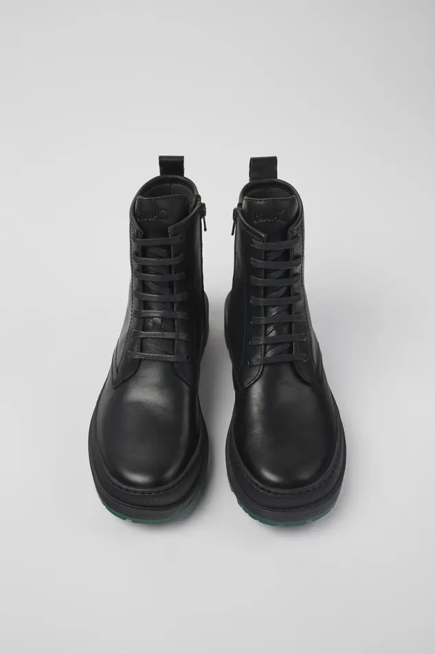 Women Camper Ankle Boots Brutus Trek MICHELIN Black Leather Boots Women Camper Ankle Boots Brutus Trek MICHELIN Black Leather Boots