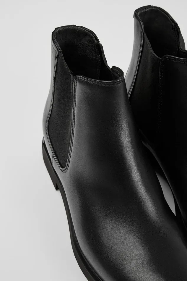 Women Camper Ankle Boots Iman Black Leather Chelsea Boots