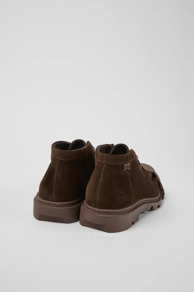 Women Camper Ankle Boots Junction Brown Nubuck Shoes Women Camper Ankle Boots Junction Brown Nubuck Shoes