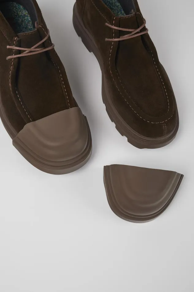 Women Camper Ankle Boots Junction Brown Nubuck Shoes Women Camper Ankle Boots Junction Brown Nubuck Shoes