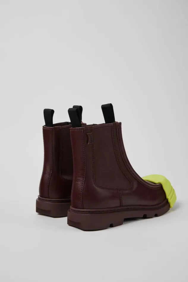Women Camper Ankle Boots Junction Burgundy Leather Chelsea Boots Women Camper Ankle Boots Junction Burgundy Leather Chelsea Boots
