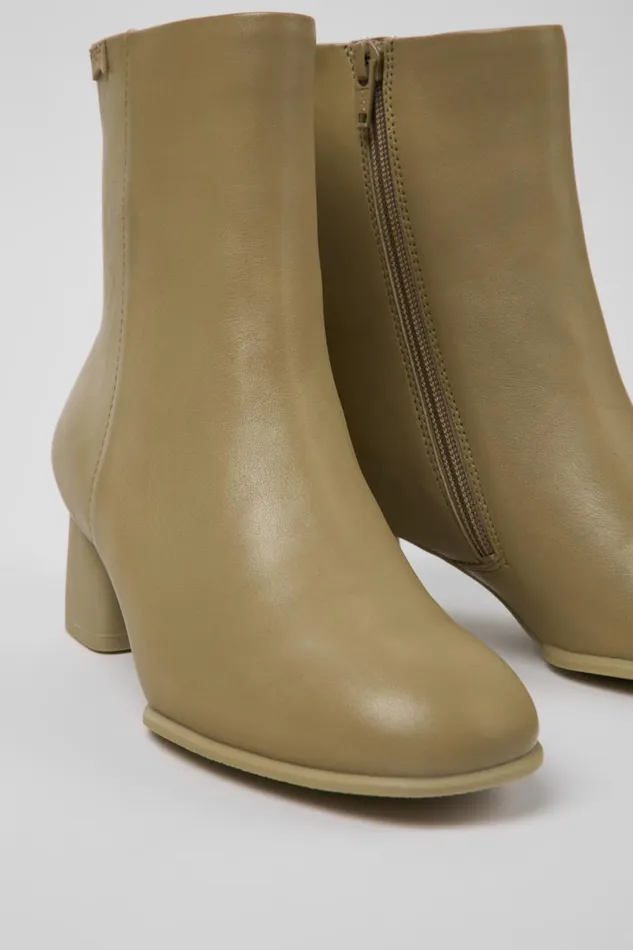 Women Camper Ankle Boots Katie Beige Leather Ankle Boots