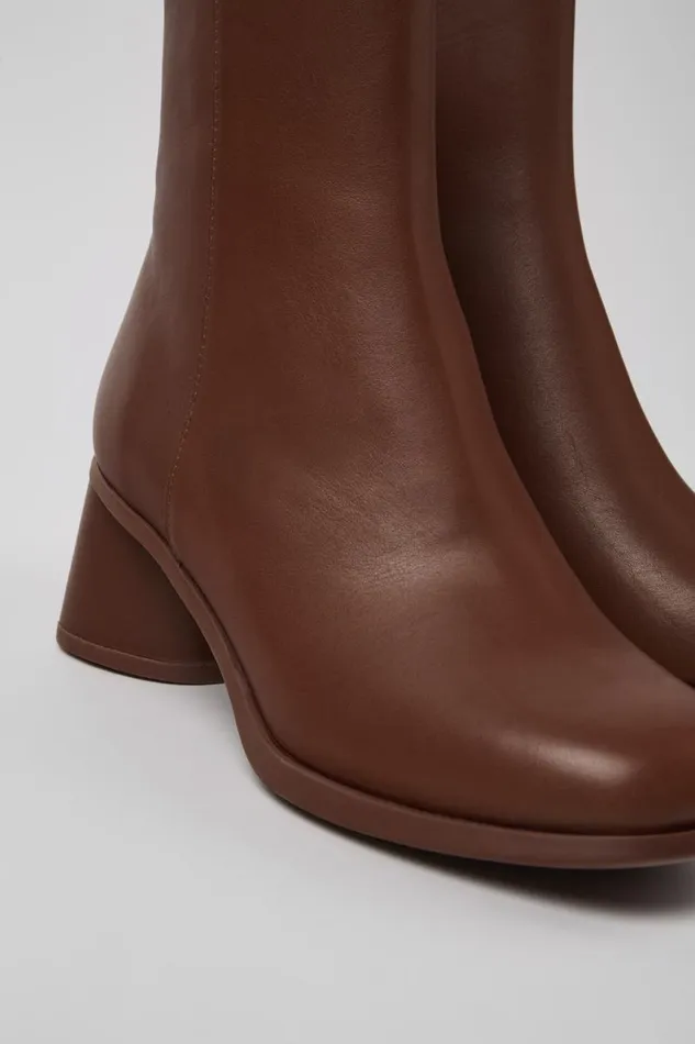 Women Camper Ankle Boots Kiara Red Leather Boots