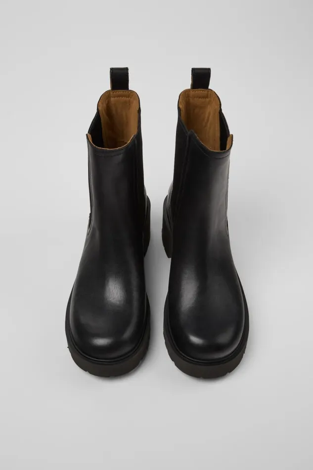 Women Camper Ankle Boots Milah Black Leather Ankle Boots