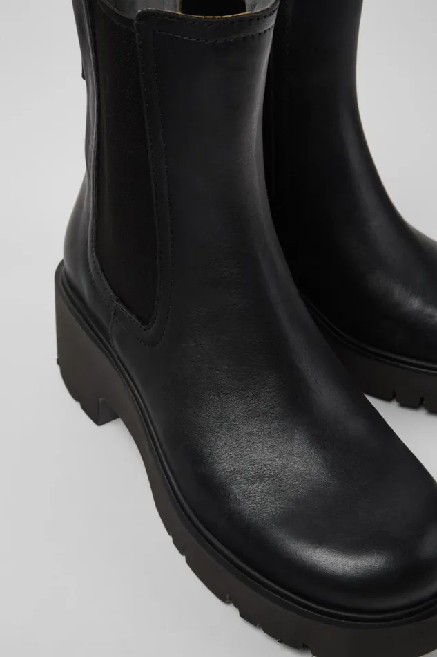 Women Camper Ankle Boots Milah Black Leather Ankle Boots