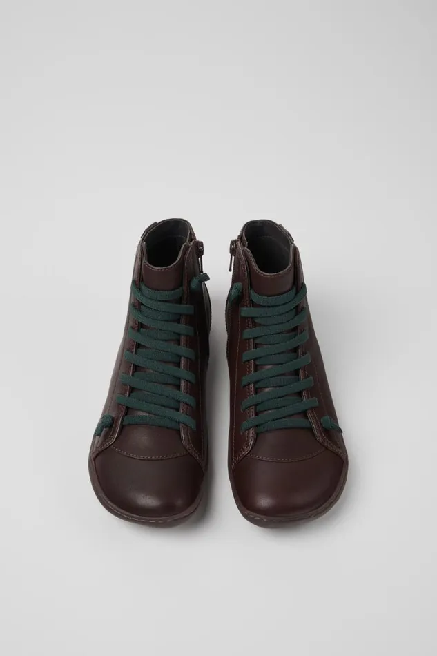 Women Camper Ankle Boots Peu Brown Leather Ankle Boots Women Camper Ankle Boots Peu Brown Leather Ankle Boots