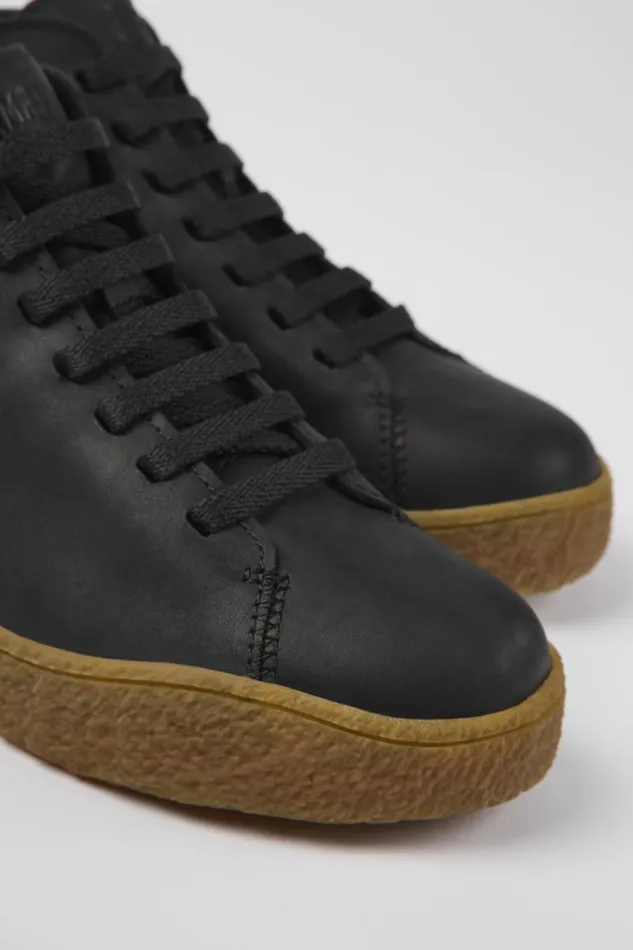 Women Camper Ankle Boots Peu Terreno HYDROSHIELD Black Leather Shoes