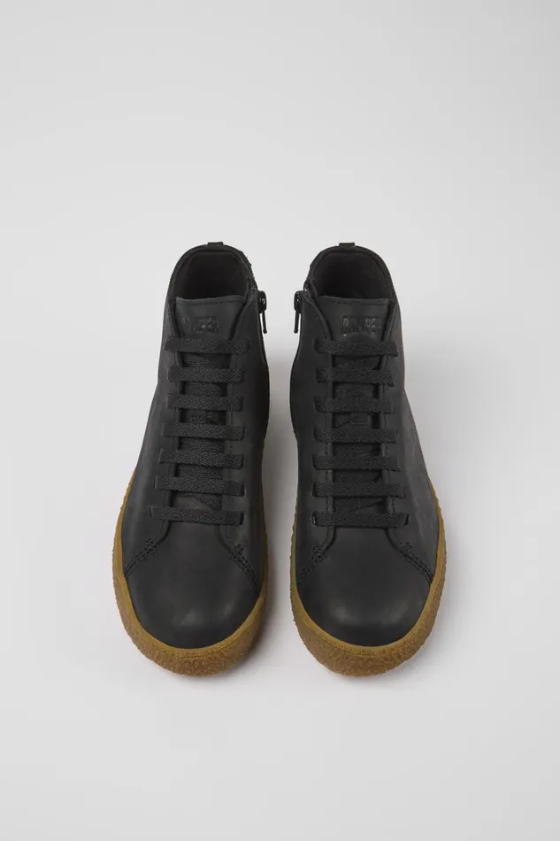 Women Camper Ankle Boots Peu Terreno HYDROSHIELD Black Leather Shoes Women Camper Ankle Boots Peu Terreno HYDROSHIELD Black Leather Shoes
