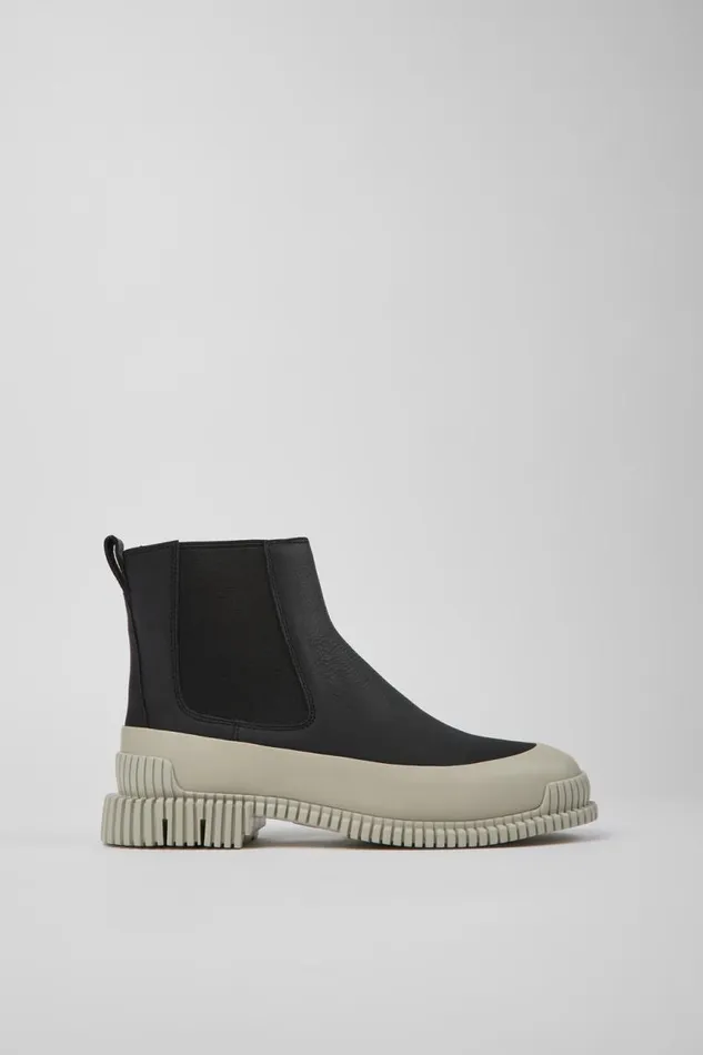Women Camper Ankle Boots Pix Black Leather Chelsea Boots