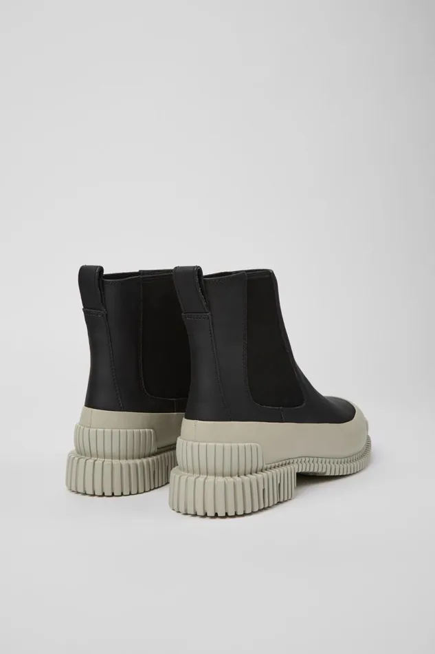 Women Camper Ankle Boots Pix Black Leather Chelsea Boots
