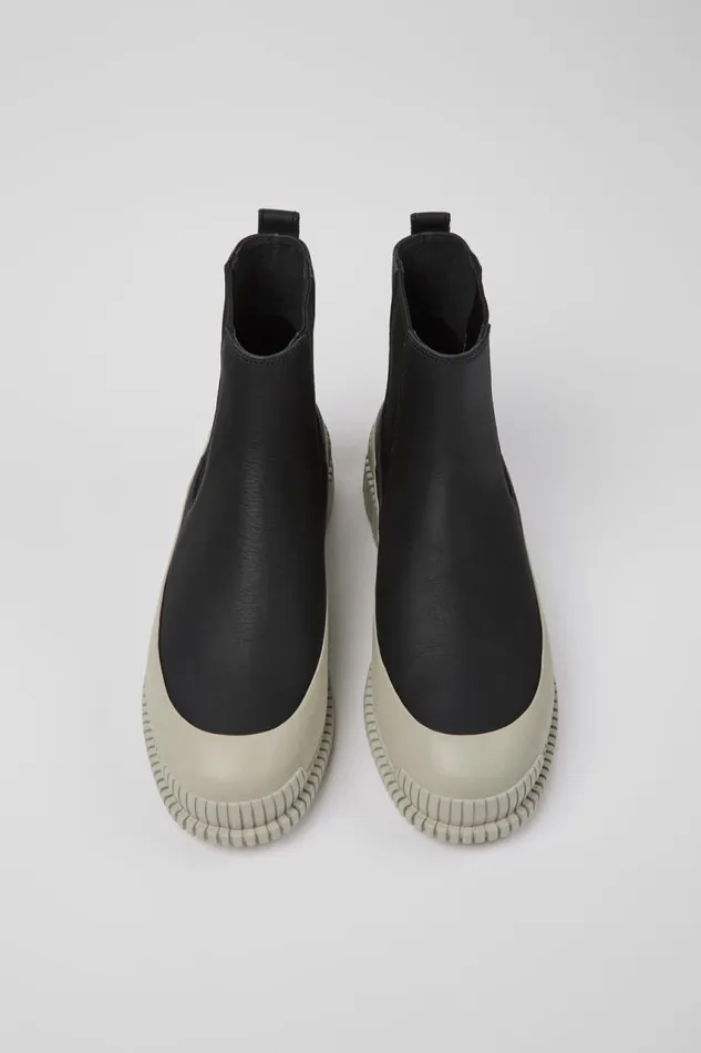 Women Camper Ankle Boots Pix Black Leather Chelsea Boots
