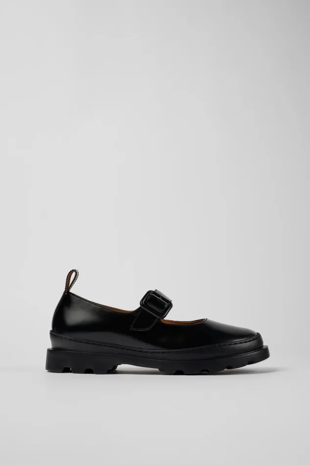 Women Camper Ballerinas Brutus Black Leather Mary Jane Flats Women Camper Ballerinas Brutus Black Leather Mary Jane Flats