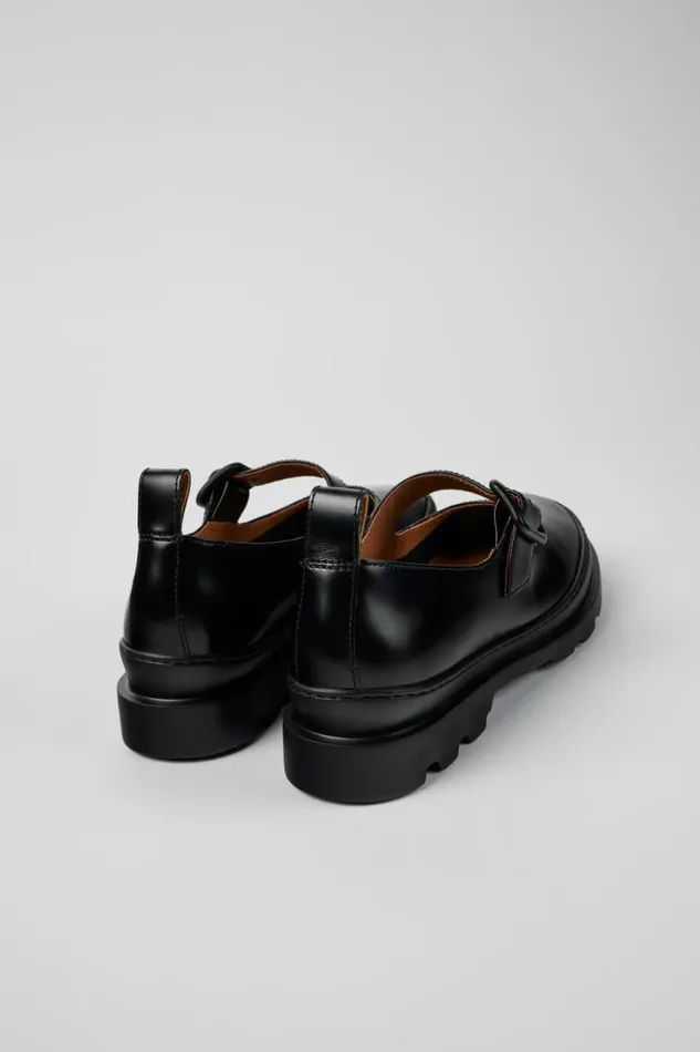 Women Camper Ballerinas Brutus Black Leather Mary Jane Flats Women Camper Ballerinas Brutus Black Leather Mary Jane Flats